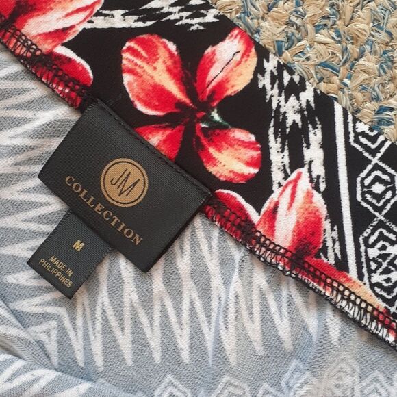 JM Collection Flower Print Skirt SIZE M - Picture 4 of 5